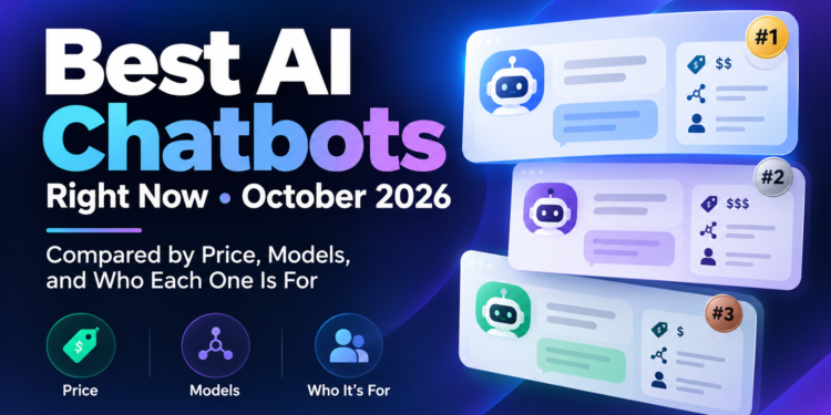 Best AI Chatbots Right Now (October 2026): Compared by Price, Models
