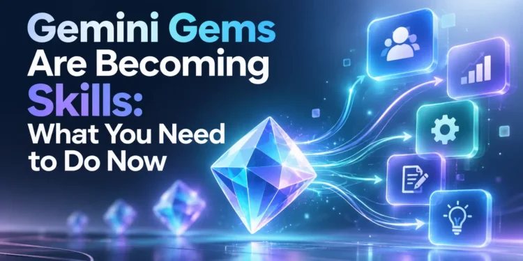 Gemini Gems Are Becoming Skills: What You Need to Do Now